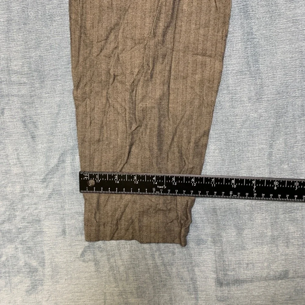 Abercrombie & Fitch Chino Pants Men Large Brown Herringbone Stretch Skinny Taper